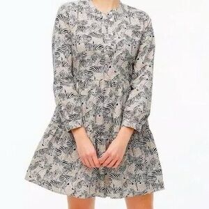 J.CREW ANIMAL PRINT POPOVER DRESS
